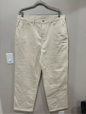 Women’s Cream Straight Ultra High-Rise Pants